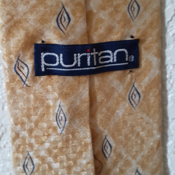 Tie, men's, yellow, Puritan, worn once - Picture 2 of 3